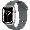 ELETTRONEO C1B Cinturino per Apple Watch Ultra 3 2 49mm, Serie 11 10 46mm, 9 8 7 45mm 41mm, SE 6 5 4 44mm 40mm, 3 2 1 42mm 38mm Donna Uomo Band Bracciale Sport Silicone, Grigio Fango Vulcanico