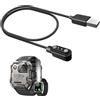 Skyband Compatibile per Cavo USB Compatibile per IOWODO Smartwatch Orologio Intelligente Uomo Militari 2.01 W60 (Nero)