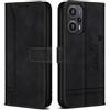 Bravoday Cover per Xiaomi Poco F5 / Xiaomi Poco F5, Flip Custodia in Pelle PU con Slot per Schede, Portafoglio Custodia per Xiaomi Poco F5 / Xiaomi Poco F5, Nero
