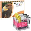 D&C 3x Magenta Cartucce d'inchiostro Compatibili per Brother LC223XL per Brother MFC-J5625DW DCP-J4120DW MFC-J5320DW MFC-J4420DW MFC-J4620DW MFC-J480DW DCP-J562DW MFC-J5620DW MFC-J5720DW MFC-J680DW