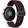 MaEiol 18mm Cinturino Silicone per Huawei Watch GT 6/5/4 41mm / Huawei Watch 5/GT 5 Pro 42mm / Garmin Venu 4 /Venu 3S 41mm /Forerunner 265S, Cinturino Traspirante Sportivo Magnetica - Viola Intenso