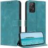 ZONNAVI Cover per Samsung Galaxy A52 4G / 5G / A52S 5G, [Blocco RFID] Custodia a Libro in Pelle con Porta Carte, Flip Case Portafoglio Antiurto Cover per Samsung A52 4G / 5G / A52S 5G (BluVerde)