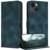 ZONNAVI Cover per iPhone 14 / iPhone 13, [Blocco RFID] Custodia a Libro in Pelle con Porta Carte, Flip Case Portafoglio Antiurto Cover per iPhone 14 / iPhone 13 (Verde Scuro)