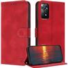 ZONNAVI Cover per Xiaomi Redmi Note 11 Pro 4G/5G, [Blocco RFID] Custodia a Libro in Pelle con Porta Carte, Flip Case Portafoglio Antiurto Cover per Redmi Note 11 Pro 4G/5G (Rosso)