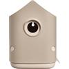 Elho Cosy Bird House 18cm - Casetta Uccellini da Esterno - Per Oltre 11 Specie - 100% Plastica Riciclata - L17.6 x B18 x H23 cm - Mushroom Beige