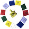 Siesta Mini bandiere tibetane da preghiera - 5 confezioni di mini bandiere di preghiera, 10 bandiere per corda, cotone stampato a mano, design tradizionale a blocchi, fatte a mano in Nepal