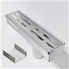 SXSJMY Piccolo Canaletta Scolo Accessori, Tappo terminale con Uscita di Scarico sul Fondo da 3,2 cm di Diametro e connettore, per canaletta Larga 5 cm Canaletta Scolo
