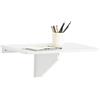 SoBuy Tavolo Pieghevole a Muro, Scrivania per Computer, Tavolo da Cucina Salvaspazio in Legno, Design Compatto e Multifunzionale, Perfetto per Piccoli Spazi Bianco FWT03-W