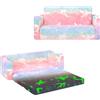 alldomess Pieghevole Divano Bambini 2-in-1 Stabile Sedia si illumina al Buio Camere | Poltroncina Trasformabile in Lettino,Sedia lumineux avec Couverture Camere da Letto, Soggiorno e Stanza per i Giochi