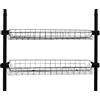 Wenko Cesta Herkules, set cesti portaoggetti 2 pezzi in ottica filo, in acciaio stabile, inclusi supporti in plastica per espansione del sistema telescopico Herkules, (L x A x P): 94 x 8 x 38, nera