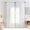 YJ YANJUN Tende trasparenti in pizzo bianco, lunghe 243,8 cm, 2 pannelli, per soggiorno, tende vittoriane, con tasca per asta, 150 x 200 cm, bianche