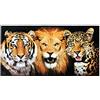 Softerry Telo mare con felini selvatici, 76,2 x 152,4 cm, leone, tigre del Bengala e leopardo, giaguaro, 100% cotone