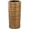 DRW Portaombrelli Rotondo in Ceramica in Oro, Medidas: 25x25x50 cm