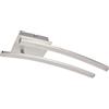 Briloner Leuchten 3259 - 029 - Lampada da soffitto LED, Luce Calda 3000K, LED integrati 2x6W 2x480Lm, Plafoniera in metallo color alluminio, Lampadario dal design curvilineo per salotto o cucina