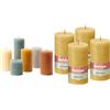 Bolsius Bundle of Bolsius Set regalo di candele rustiche - Nordic Ambiance - confezione da 6 candele + Bolsius Candela rustica a pilastro - Giallo -13 x 7 cm - confezione da 4 - lunga durata di 60 ore