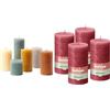 Bolsius Bundle of Bolsius Set regalo di candele rustiche - Nordic Ambiance - confezione da 6 candele - lunga durata + Bolsius Candele a pilastro - rosso - 4 pezzi - 13 x 7 cm - lunga durata di 60 ore
