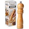 IPEA Macinapepe Manuale in Legno per Pepe, Peperoncino e Sale - [ DESIGN CLASSICO ] - Macina Pepe Classico da Cucina con Smerigliatrice in Metallo per Macinare Spezie, Cumino, Sesamo, Paprika