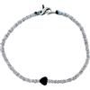 Spadarella Gioielli VLNET | bracciale Spadarella Argento 925 con anelline diametro 2,5 mm | inserto a cuore in ematite | Unisex Lunghezza 17 cm | Fatto a Mano in Italia