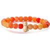 aninu Bracciale Pinguino 2.0 con App Monitoraggio - Adozione Simbolica Pinguino Antartide, Pietra Naturale Elastico Bracciale Amicizia Coppia Distanza Portafortuna Regalo Donna Uomo Bambini