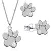 Goldene Hufeisen Set di gioielli con ciondolo a forma di zampa in argento 925, Argento sterling Argento sterling zirconi, Zirconia cubica