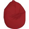 Poltrona Sacco Pouf in poliestere 70x110 cm Ariel Rosso