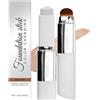 ARHZ 1 Pezzi Stick correttore e fondotinta 2 in 1 With Brush, fondotinta stick Hydrating Lightweight Cover Cream, per tutti i tipi di pelle (colore pelle scura)