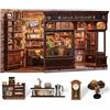 Does not apply Book Nook Kit - Case Delle Bambole Con Luci LED, Puzzle in Legno per Decorare Sc