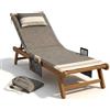 SIEGENTHAL® Telo da spiaggia con cuscino, passanti di fissaggio e pratiche tasche laterali, asciugamano per hammam con sacchetto, telo da spiaggia, telo da picnic, 70 x 185 cm, nero