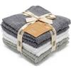 LA CASA DELLE COSE Set 6 Lavette Viso 100% Cotone Spugna 33x33 cm 555 GSM - Asciugamani Piccoli Bagno Morbidi e Assorbenti - Lavette Grandi Premium Colorate per Mani e Viso (Urban Grey)
