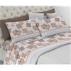 Riad Arredo Set Completo Letto 100% Cotone Morbido - Set Lenzuola con federe Mano Delicata Made in Italy (Teddy Beige, Matrimoniale Maxi)