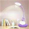 FemKey Lampada da Scrivania Bambina, Led Lampada da Tavolo 5 Luminosità 3 Modalità, Lampada Lettura Bambini Ricaricabile, Luce da Tavolo Bambini Senza Fili, Lampada da Scrivania Ragazza, Coniglio Vio