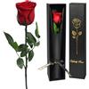Yamonic Rosa Stabilizzata Regalo Donna,Festa della Mamma Idee Regalo,Rosa Eterna con Steli Regali per Donne Compleanno,Regali Festa della Mamma,Vera Rosa San Valentino per Lei