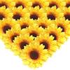 XNIVUIS 20 Pezzi 9,5 cm Girasoli Artificiali Girasoli di Seta Gialli,Fiori Artificiali,Crisantemi Artificiali per Decorazioni Fai Da te Feste Matrimoni Giardinaggio Decorazione D'interni (20 Pezzi)