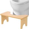 GOMETY Sgabello WC in bambù, sgabello WC per adulti antiscivolo Squatty Potty, sgabello portatile ergonomico, per eliminazione naturale e confortevole