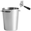 NOPVUFA 58mm Dosatore Caffe Tazza Dosaggio Caffe, Tazza Dosaggio Espresso in Acciaio Inossidabile, Anello Dosaggio con Porta Tami, per Barista Casa E caffè