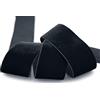 finemark Nastro elastico in velluto nero (725), 3 m x 36 mm, estremamente elastico, morbido su un lato, velluto, 20% elastan da cucire