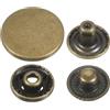 QUARKZMAN 30 Set Bottoni Automatici a Pressione 20mm Chiusure a Scatto Metallo Bottoni a Pressione in Lega da Cucire Jeans per Borse Pelle e Tela, Bronzo