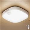 FULEN Lampada da doccia impermeabile IP65, lampada da soffitto con sensore di movimento, batteria ricaricabile da 10000 mAh, lampada da bagno a LED senza fili con telecomando, cambia colore RGB e