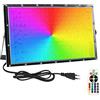 Eleganted RGB Faretto Led da Esterno 150W, IP65 Faretto LED Cambio Colore RGB Modalità di Strobo DIY, con Telecomando 16 Colori 4 Modalità per DJ discoteca, Halloween, feste, giardino,Cortile