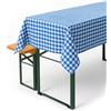 texpot Tovaglia rustica, 110 x 260 cm, a quadretti, 5 mm, 100% cotone