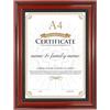 GraduatePro Cornice per Certificati A4 in Legno Massello Finitura Ciliegio Cornice per Diploma di Laurea con Intricati Dettagli in Corda Nera