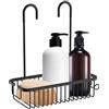 GOOPOOL Porta Sapone per Doccia Porta Shampoo Doccia Appendere Mensola Doccia da Portaoggetti Doccia per Bagni Mensola Doccia Senza Foratura Bagno Antiruggine Cestino Doccia per Rubinetto, Nero