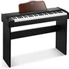 Eastar EK-10S Tastiera Musicale Pianoforte, 61 Tasti Dimensioni Standard Elettronica Pianola Verticale per i Principianti con Pedale Sustain e Libro Musicale Stand, Essenziale Regalo