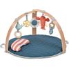 Ingenuity Cozy Spot Palestrina Neonato, palestra gioco e tappeto imbottito reversibile per bebè con arco in legno - Harbor Haven, extra morbido, dalla nascita