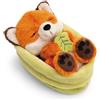 NICI Peluche Volpe con Foglia 12 cm addormentata nel Cestino - Morbido e Tenero, Idea Regalo | 63121