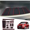 Ruiya Compatibile con Fiat Panda City Cross| Hybrid 2021-2025 2026 Antiscivolo Interno Tappetini, Tappetino Bracciolo Protezione Scanalatura Porta Tappetini Panda Accessori [Non per 4X4]