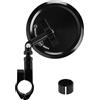 evermotor Specchietto Moto E24 Omologato Ø95 mm CNC Alluminio Regolabile 360° con Staffa a Morsetto per Manubrio 22 mm e 25,4 mm Senza Smontaggio 1 Pezzo