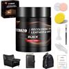 cenozo 250g Nero Kit Riparazione Pelle,Smacchiatore Sedili Auto,Ripara Pelle Divano Graffio,Pelle Rinnova Volante in Pelle,Tintura per Pelle Scarpe,Giacca,Sofa,Sedili Auto