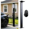 LOTHID Wallbox - Pali di supporto per montaggio a parete, per auto elettriche, protegge il vostro caricatore, dimensioni: 150 cm x 28 cm x 21 cm