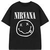 Nirvana Maglietta per Bambini | T-Shirt Grafica a Maniche Corte per Ragazzi e Ragazze in Nero | Top per Abbigliamento con Stampa Logo Classico Grunge Invecchiato | Regalo di Merchandising